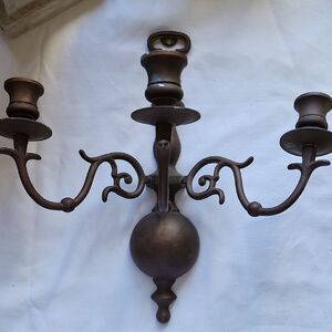 Vintage Sconce West Virginia Metal Crafters 3 Arm Sconce